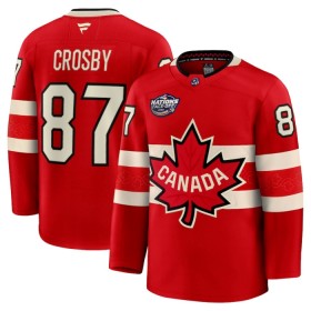 Kanada Dresy 4 Nations Face Off 2025 Fanatics Premium Sidney Crosby Červené - Pánské